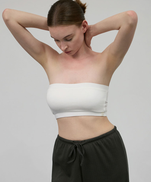 DEVIWEAR(デヴィウェア)の「マナ・シャーリング・チューブトップ DEVI-TS0054-ホワイト(チューブトップ・レディース・ホワイト・L/M/S)」の2枚目の写真