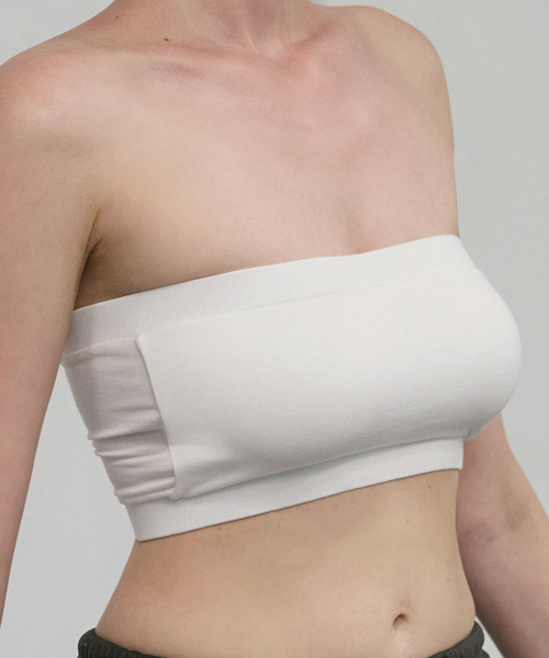 DEVIWEAR(デヴィウェア)の「マナ・シャーリング・チューブトップ DEVI-TS0054-ホワイト(チューブトップ・レディース・ホワイト・L/M/S)」の4枚目の写真