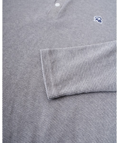 #Re:room（リルーム）の「ヘンリーネックワッフルロングスリーブ（Tシャツ/カットソー・メンズ・ブラック/グレー/ホワイト・FREE）」の17枚目の写真