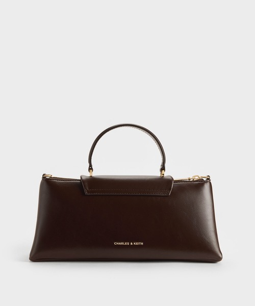 CHARLES & KEITH（チャールズ & キース）の「Lilibet リリベット イロンゲイティッド トップハンドルバッグ（ハンドバッグ・レディース・クリーム/ブラウン系その他7・M）」の14枚目の写真