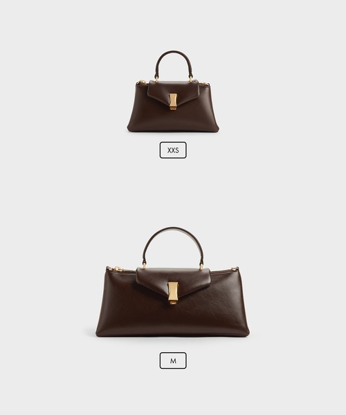 CHARLES & KEITH（チャールズ & キース）の「Lilibet リリベット イロンゲイティッド トップハンドルバッグ（ハンドバッグ・レディース・クリーム/ブラウン系その他7・M）」の19枚目の写真