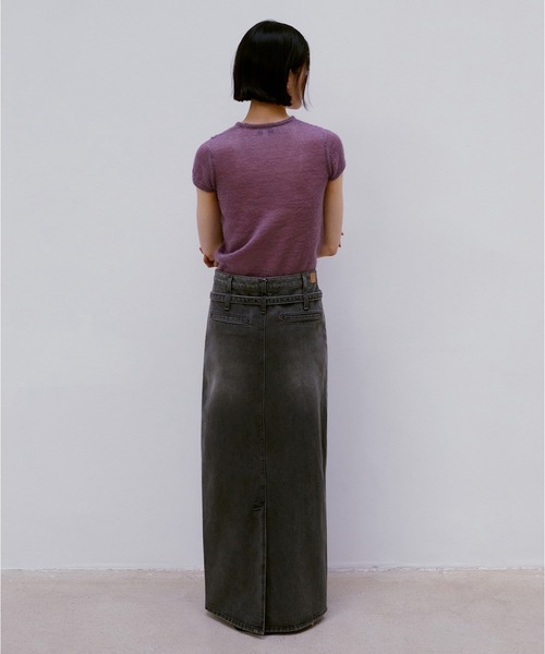 LOW CLASSIC(ロウ クラシック)の「Belted High-waist denim skirt(デニムスカート・レディース・グレー/ライトブルー・S/M)」の13枚目の写真