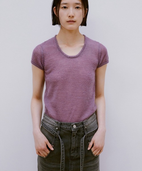 LOW CLASSIC(ロウ クラシック)の「Belted High-waist denim skirt(デニムスカート・レディース・グレー/ライトブルー・S/M)」の14枚目の写真
