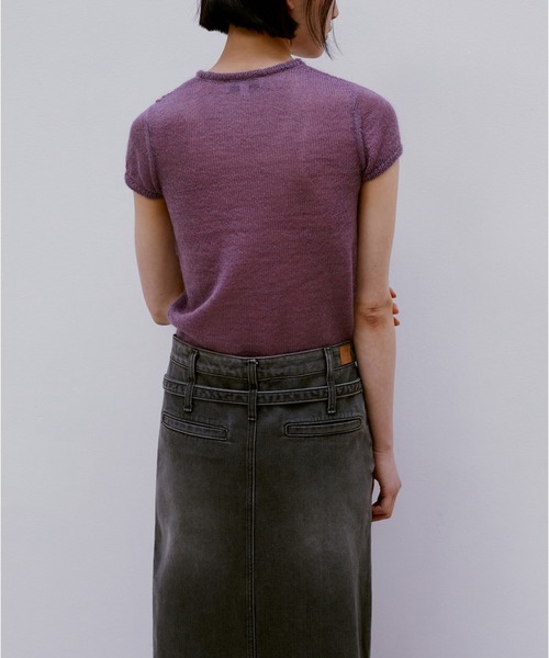 LOW CLASSIC(ロウ クラシック)の「Belted High-waist denim skirt(デニムスカート・レディース・グレー/ライトブルー・S/M)」の15枚目の写真