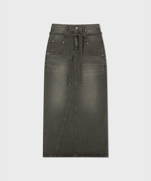 LOW CLASSIC(ロウ クラシック)の「Belted High-waist denim skirt(デニムスカート・レディース・グレー/ライトブルー・S/M)」の19枚目の写真