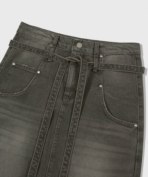LOW CLASSIC(ロウ クラシック)の「Belted High-waist denim skirt(デニムスカート・レディース・グレー/ライトブルー・S/M)」の21枚目の写真