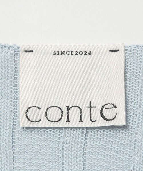 conte(コンテ)の「<conte>ワイドリブ ボートネックニット(ニット/セーター・レディース・ライトブルー/ホワイト/ブラック・FREE)」の13枚目の写真