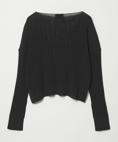 conte(コンテ)の「<conte>ワイドリブ ボートネックニット(ニット/セーター・レディース・ライトブルー/ホワイト/ブラック・FREE)」の17枚目の写真