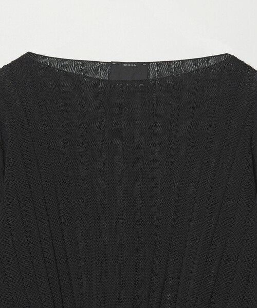 conte(コンテ)の「<conte>ワイドリブ ボートネックニット(ニット/セーター・レディース・ライトブルー/ホワイト/ブラック・FREE)」の18枚目の写真