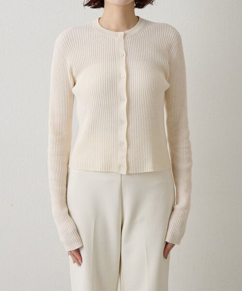 Whim Gazette（ウィムガゼット）の「ホールガーメントRIBカーディガン（ニット/セーター・レディース・アイボリー/ブルー系その他/ネイビー・FREE）」の12枚目の写真