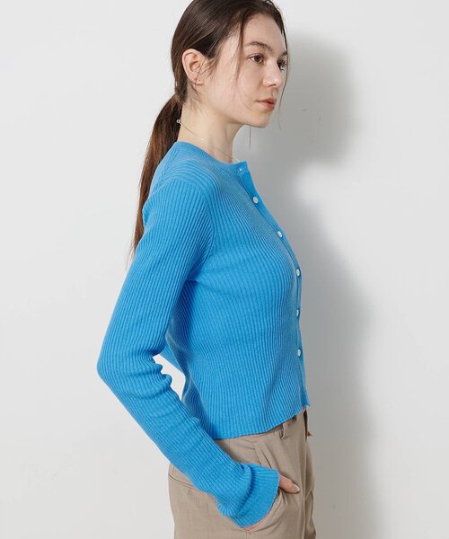 Whim Gazette（ウィムガゼット）の「ホールガーメントRIBカーディガン（ニット/セーター・レディース・アイボリー/ブルー系その他/ネイビー・FREE）」の8枚目の写真