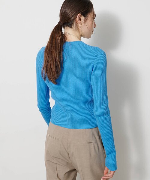 Whim Gazette（ウィムガゼット）の「ホールガーメントRIBカーディガン（ニット/セーター・レディース・アイボリー/ブルー系その他/ネイビー・FREE）」の7枚目の写真