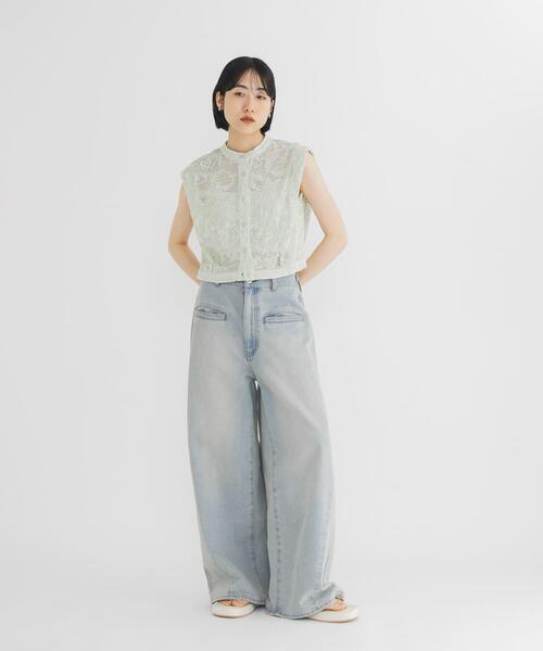 KBF(ケイビーエフ)の「バテンレースコンパクトシャツ(シャツ/ブラウス・レディース・ブラウン/グリーン系その他/アイボリー・ONE)」の5枚目の写真