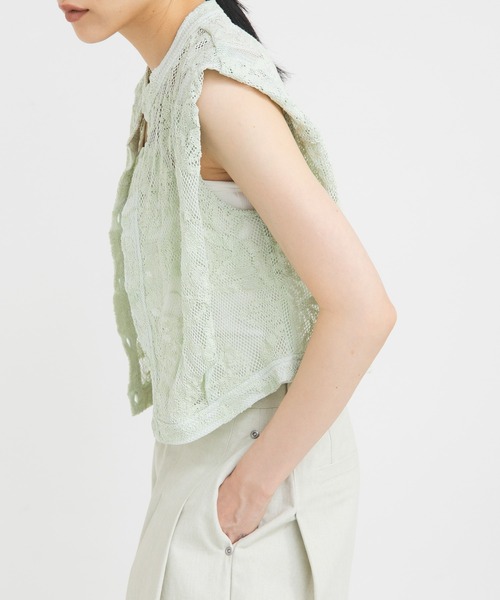 KBF（ケイビーエフ）の「バテンレースコンパクトシャツ（シャツ/ブラウス・レディース・ブラウン/グリーン系その他/アイボリー・ONE）」の9枚目の写真