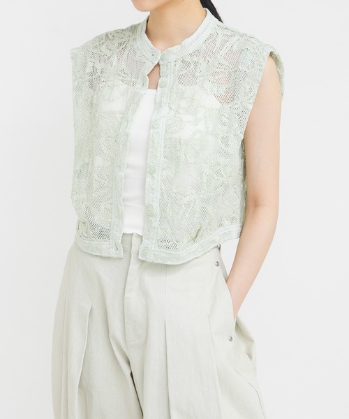 KBF（ケイビーエフ）の「バテンレースコンパクトシャツ（シャツ/ブラウス・レディース・ブラウン/グリーン系その他/アイボリー・ONE）」の10枚目の写真