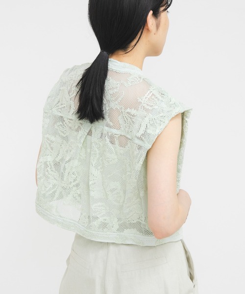 KBF（ケイビーエフ）の「バテンレースコンパクトシャツ（シャツ/ブラウス・レディース・ブラウン/グリーン系その他/アイボリー・ONE）」の11枚目の写真
