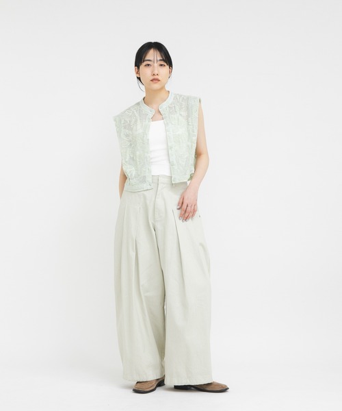 KBF（ケイビーエフ）の「バテンレースコンパクトシャツ（シャツ/ブラウス・レディース・ブラウン/グリーン系その他/アイボリー・ONE）」の12枚目の写真