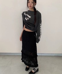 総レースロングスカート&インナースカート 2点セット