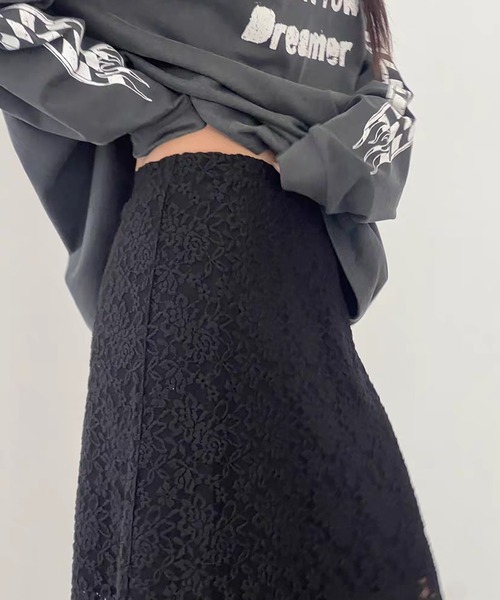 Doula Doula（ドゥーラドゥーラ）の「総レースロングスカート&インナースカート 2点セット（スカート・レディース・ブラック/ベージュ・FREE）」の17枚目の写真