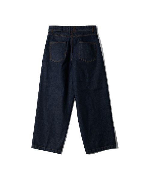 HORLISUN(ホーリーサン)の「Nileblue Wide Pleats Denim Pants Dark Navy(デニムパンツ・メンズ・その他・SMALL/MEDIUM/LARGE)」の2枚目の写真
