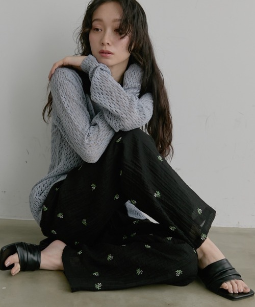 Aunt Marie's(アントマリーズ)の「フラワー刺繍シアーパンツ【セットアップ対応可能】(その他パンツ・レディース・アイボリー/ブラック・FREE/MT)」の13枚目の写真