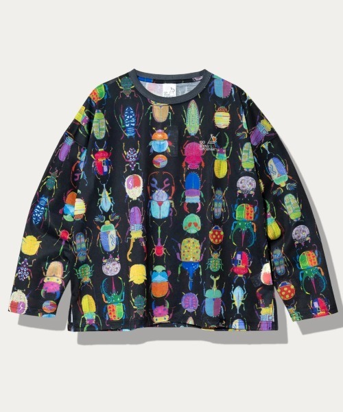go slow caravan(ゴースローキャラバン)の「ガラガラ ロングスリーブTEE W(Tシャツ/カットソー・レディース・パープル系その他/ブラック系その他2/アイボリー/オレンジ/ブラック・FREE)」の3枚目の写真