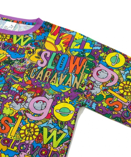 go slow caravan(ゴースローキャラバン)の「ガラガラ ロングスリーブTEE W(Tシャツ/カットソー・レディース・パープル系その他/ブラック系その他2/アイボリー/オレンジ/ブラック・FREE)」の13枚目の写真