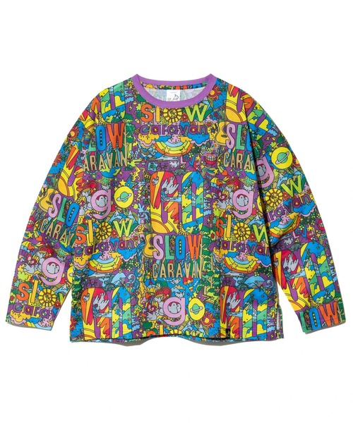 go slow caravan(ゴースローキャラバン)の「ガラガラ ロングスリーブTEE W(Tシャツ/カットソー・レディース・パープル系その他/ブラック系その他2/アイボリー/オレンジ/ブラック・FREE)」の17枚目の写真