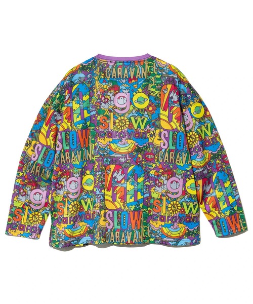 go slow caravan(ゴースローキャラバン)の「ガラガラ ロングスリーブTEE W(Tシャツ/カットソー・レディース・パープル系その他/ブラック系その他2/アイボリー/オレンジ/ブラック・FREE)」の18枚目の写真