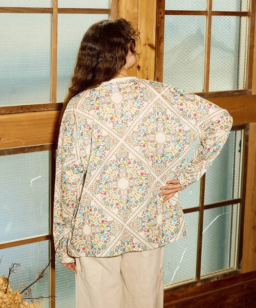 go slow caravan(ゴースローキャラバン)の「ガラガラ ロングスリーブTEE W(Tシャツ/カットソー・レディース・パープル系その他/ブラック系その他2/アイボリー/オレンジ/ブラック・FREE)」の8枚目の写真
