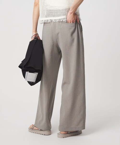 green label relaxing（グリーンレーベルリラクシング）の「［size SHORT/TALLあり］ドライクロスパンツ ストレッチ 吸水速乾 通気性（その他パンツ・レディース・ネイビー/ブラック/ブラウン/ライトグレー・38/36/34/SHORT/TALL/40）」の10枚目の写真
