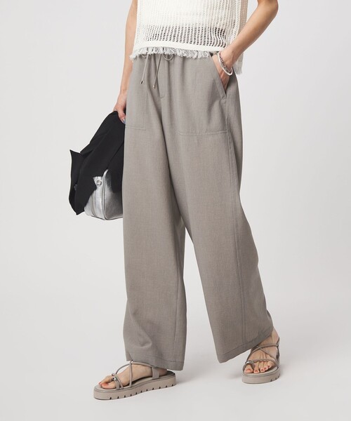 green label relaxing（グリーンレーベルリラクシング）の「［size SHORT/TALLあり］ドライクロスパンツ ストレッチ 吸水速乾 通気性（その他パンツ・レディース・ネイビー/ブラック/ブラウン/ライトグレー・38/36/34/SHORT/TALL/40）」の11枚目の写真