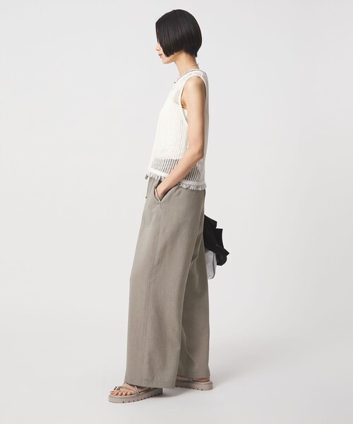 green label relaxing（グリーンレーベルリラクシング）の「［size SHORT/TALLあり］ドライクロスパンツ ストレッチ 吸水速乾 通気性（その他パンツ・レディース・ネイビー/ブラック/ブラウン/ライトグレー・38/36/34/SHORT/TALL/40）」の17枚目の写真
