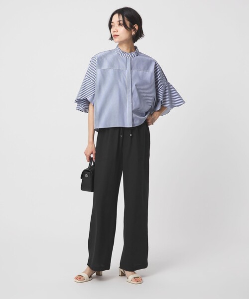 green label relaxing（グリーンレーベルリラクシング）の「［size SHORT/TALLあり］ドライクロスパンツ ストレッチ 吸水速乾 通気性（その他パンツ・レディース・ネイビー/ブラック/ブラウン/ライトグレー・38/36/34/SHORT/TALL/40）」の21枚目の写真