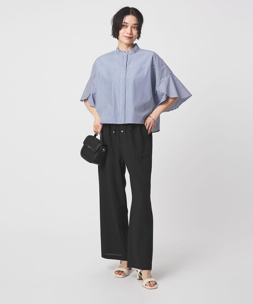 green label relaxing（グリーンレーベルリラクシング）の「［size SHORT/TALLあり］ドライクロスパンツ ストレッチ 吸水速乾 通気性（その他パンツ・レディース・ネイビー/ブラック/ブラウン/ライトグレー・38/36/34/SHORT/TALL/40）」の22枚目の写真