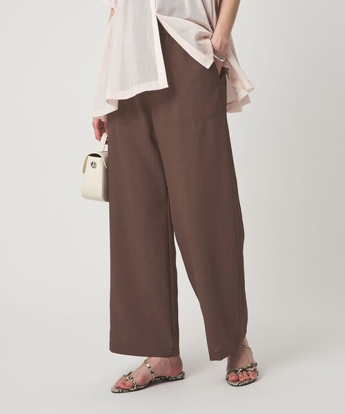 green label relaxing（グリーンレーベルリラクシング）の「［size SHORT/TALLあり］ドライクロスパンツ ストレッチ 吸水速乾 通気性（その他パンツ・レディース・ネイビー/ブラック/ブラウン/ライトグレー・38/36/34/SHORT/TALL/40）」の21枚目の写真