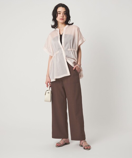 green label relaxing（グリーンレーベルリラクシング）の「［size SHORT/TALLあり］ドライクロスパンツ ストレッチ 吸水速乾 通気性（その他パンツ・レディース・ネイビー/ブラック/ブラウン/ライトグレー・38/36/34/SHORT/TALL/40）」の22枚目の写真
