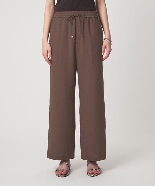 green label relaxing（グリーンレーベルリラクシング）の「［size SHORT/TALLあり］ドライクロスパンツ ストレッチ 吸水速乾 通気性（その他パンツ・レディース・ネイビー/ブラック/ブラウン/ライトグレー・38/36/34/SHORT/TALL/40）」の6枚目の写真