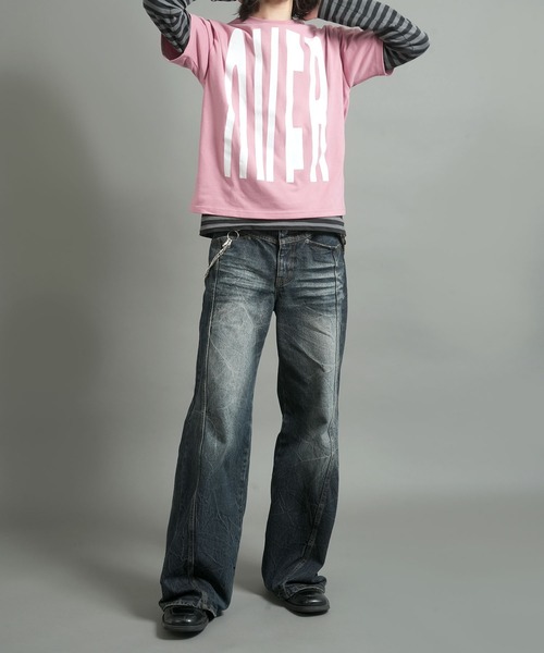 Starting Over(スターティングオーバー)の「ビッグロゴ プリント ショート丈 半袖Tシャツ / クロップド グラフィックT【ユニセックス】(Tシャツ/カットソー・メンズ・ピンク/ブラック/ホワイト・M/L)」の18枚目の写真