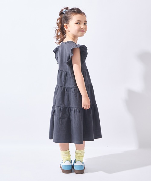 ever closet(エバークローゼット)の「ティアードノースリーブワンピース(ワンピース・キッズ・チャコール/ラベンダー/ピンク・90cm/100cm/110cm/120cm/130cm/140cm/150cm)」の5枚目の写真