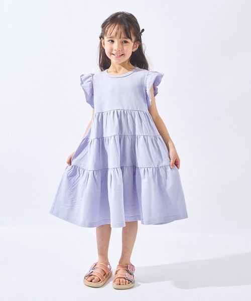 ever closet(エバークローゼット)の「ティアードノースリーブワンピース(ワンピース・キッズ・チャコール/ラベンダー/ピンク・90cm/100cm/110cm/120cm/130cm/140cm/150cm)」の7枚目の写真