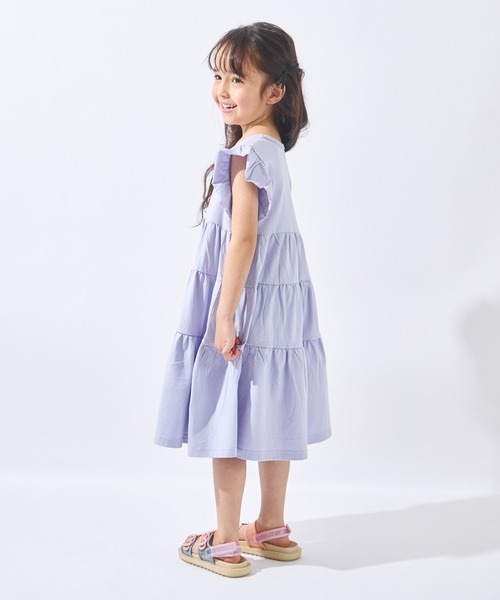 ever closet(エバークローゼット)の「ティアードノースリーブワンピース(ワンピース・キッズ・チャコール/ラベンダー/ピンク・90cm/100cm/110cm/120cm/130cm/140cm/150cm)」の9枚目の写真