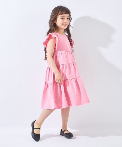 ever closet(エバークローゼット)の「ティアードノースリーブワンピース(ワンピース・キッズ・チャコール/ラベンダー/ピンク・90cm/100cm/110cm/120cm/130cm/140cm/150cm)」の10枚目の写真