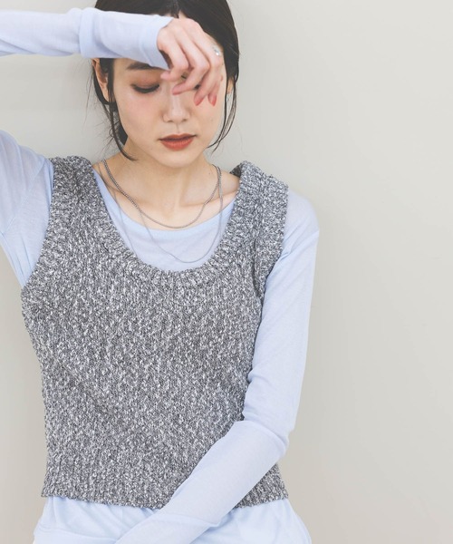 GLOBAL WORK(グローバルワーク)の「ネップヤーンベストSET/660938(ベスト・レディース・ネイビー/ブラック・LARGE/MEDIUM)」の11枚目の写真