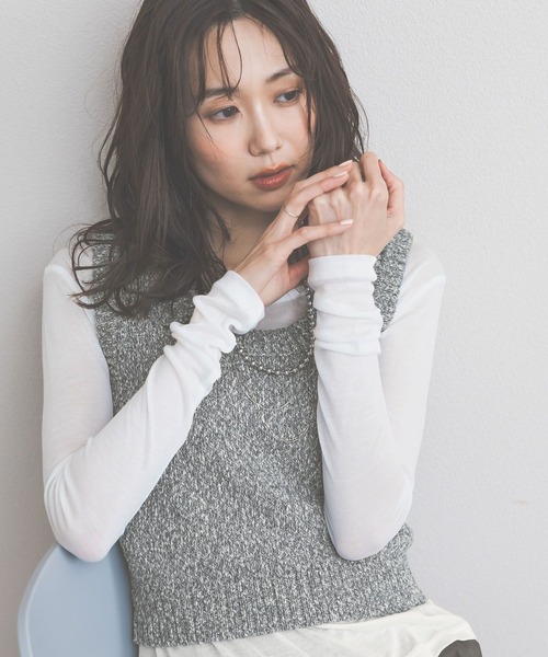 GLOBAL WORK(グローバルワーク)の「ネップヤーンベストSET/660938(ベスト・レディース・ネイビー/ブラック・LARGE/MEDIUM)」の18枚目の写真