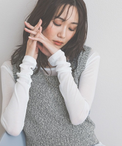 GLOBAL WORK(グローバルワーク)の「ネップヤーンベストSET/660938(ベスト・レディース・ネイビー/ブラック・LARGE/MEDIUM)」の19枚目の写真