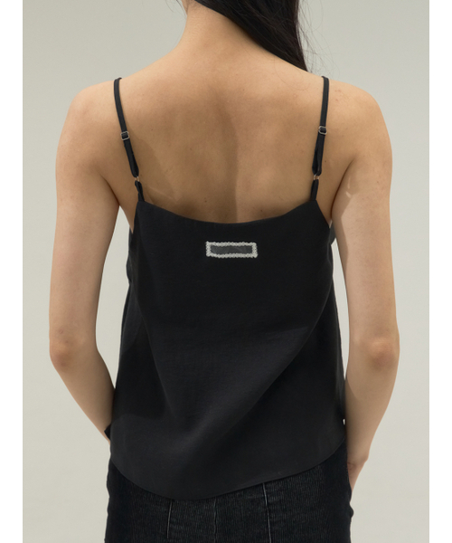 Sorry,Too Much Love(ソーリートゥーマッチラブ)の「Draped Ribbon Camisole Top_Black(その他トップス・レディース・その他・FREE)」の4枚目の写真