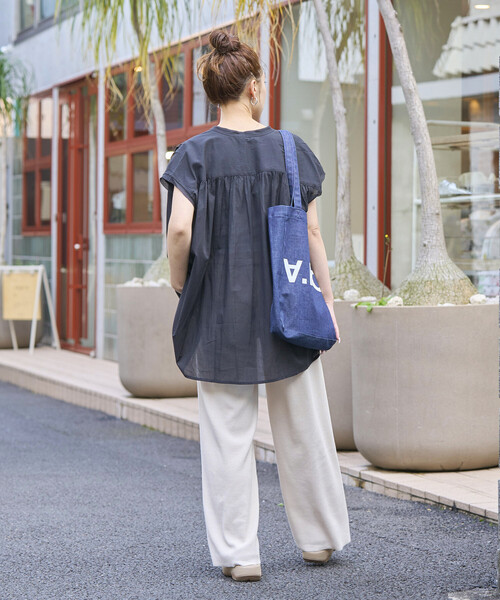 FREAK'S STORE(フリークスストア)の「限定展開 セルフ カット ワイド イージー パンツ(その他パンツ・レディース・ブラック/ブルー/グレー/ナチュラル/ネイビー/レッド/ブラウン・フリ-)」の10枚目の写真