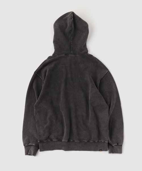 Alpha Industries（アルファインダストリーズ）の「ALPHA INDUSTRIES / アルファ インダストリーズ SNOW WASH HOODIE（パーカー・メンズ・ブラック/カーキ・SMALL/X-LARGE/LARGE/MEDIUM）」の3枚目の写真