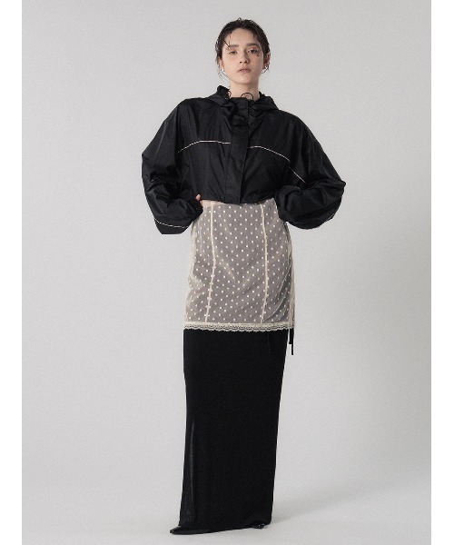 ELCHELE(エルチェレ)の「UNIVERSAL WINDBREAKER BOLERO(ナイロンジャケット・レディース・カーキ/ブラック・FREE)」の7枚目の写真